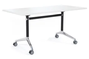 Flip Top / Folding Mobile Meeting Room Table Blackjack [1800L x 800W]