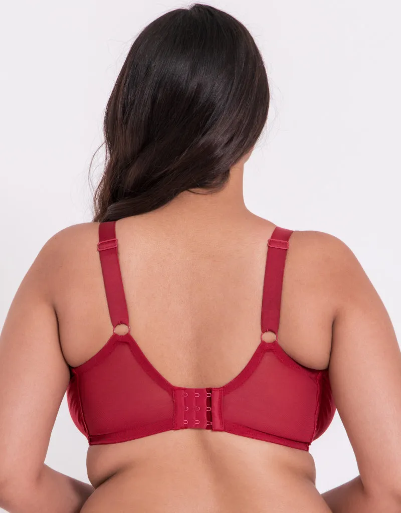 Flirtelle Emilie Full Cup Side Support Bra Red