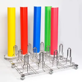 Floor Roll About Rack - Holds 16 Rolls