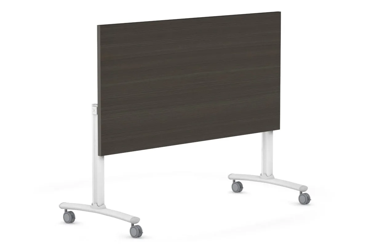 Folding / Flip Top Mobile Meeting Room Table with Wheel Legs Domino [1200L x 700W]