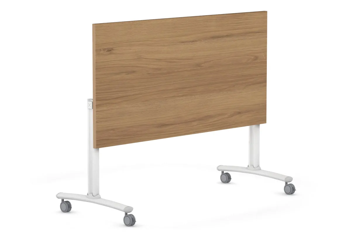 Folding / Flip Top Mobile Meeting Room Table with Wheel Legs Domino [1200L x 700W]