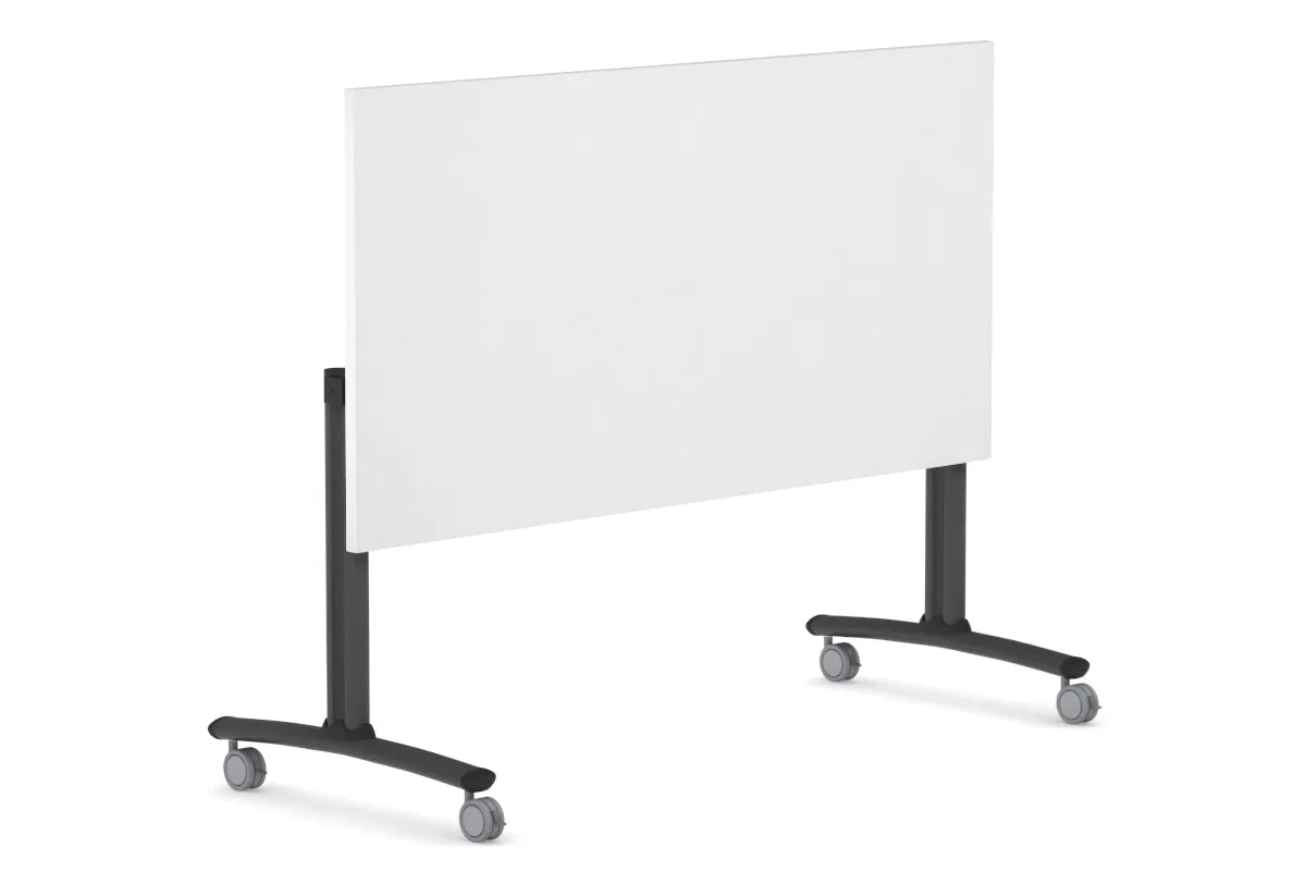 Folding / Flip Top Mobile Meeting Room Table with Wheel Legs Domino [1200L x 700W]