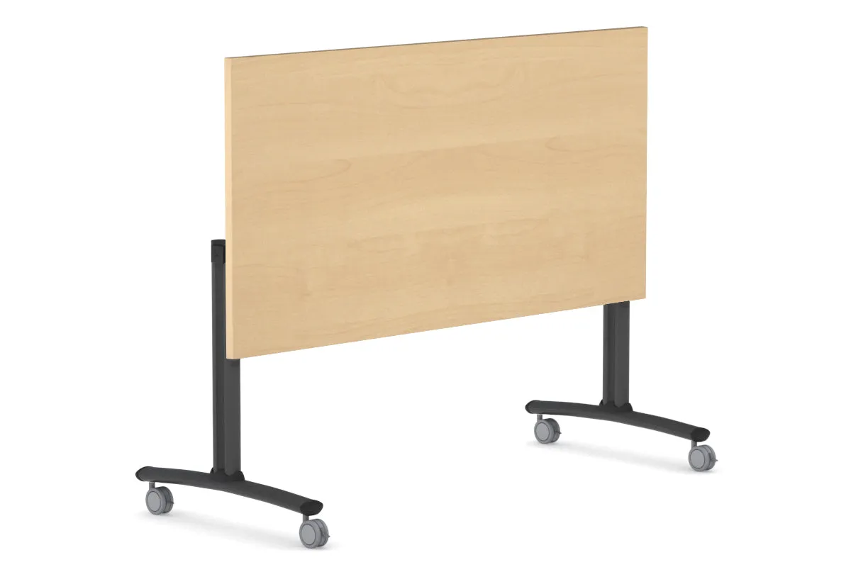 Folding / Flip Top Mobile Meeting Room Table with Wheel Legs Domino [1200L x 700W]