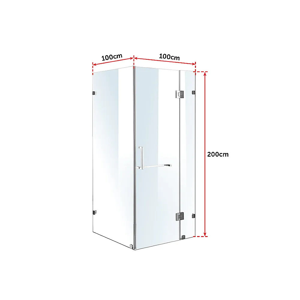 Frameless 10mm Glass Shower Screen, Easy Clean, Chrome