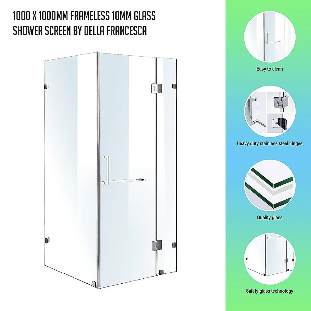 Frameless 10mm Glass Shower Screen, Easy Clean, Chrome