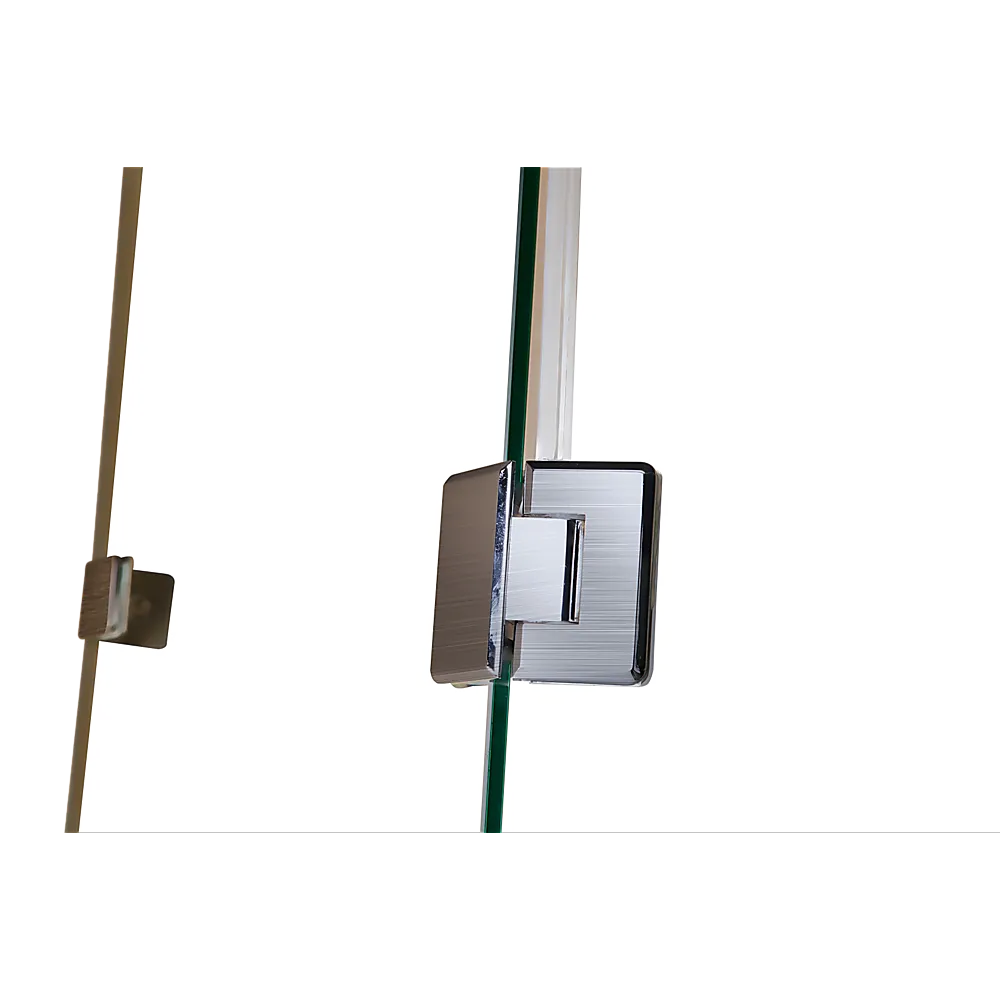 Frameless 10mm Glass Shower Screen, Heavy Duty Brass, 900x900mm, Della Francesca
