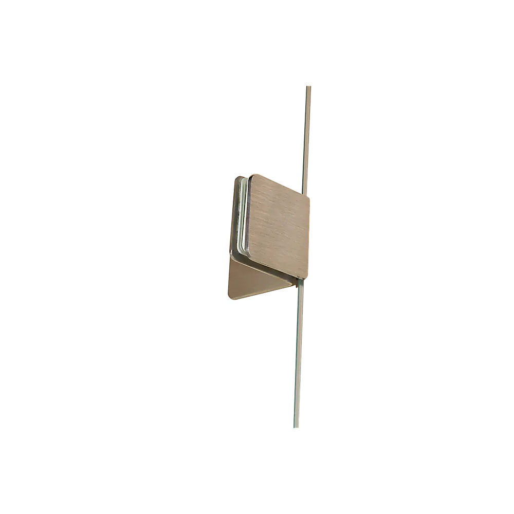 Frameless 10mm Glass Shower Screen, Heavy Duty Brass, 900x900mm, Della Francesca