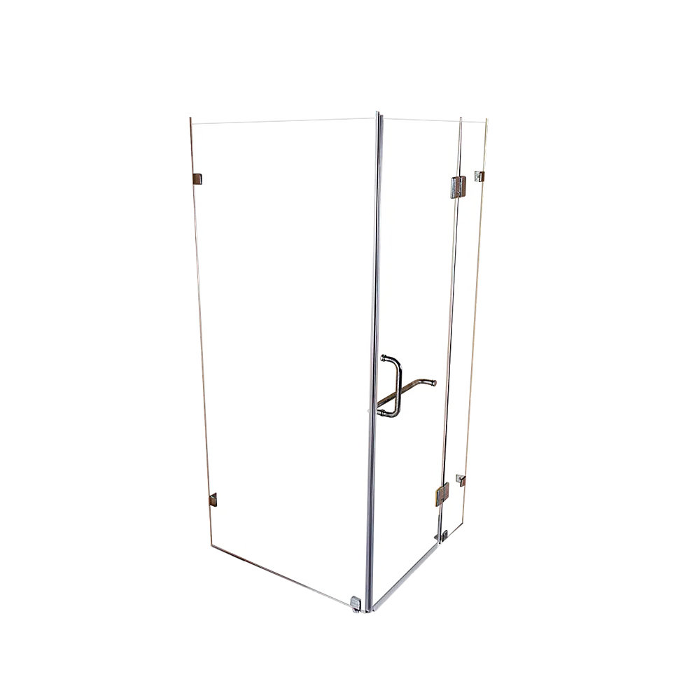 Frameless 10mm Safety Glass Shower Screen, 100x90cm by Della Francesca