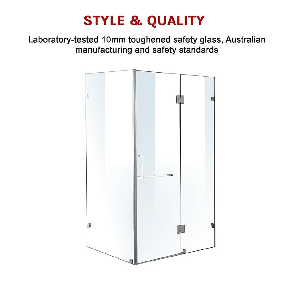 Frameless 10mm Safety Glass Shower Screen, 1200x1000mm by Della Francesca