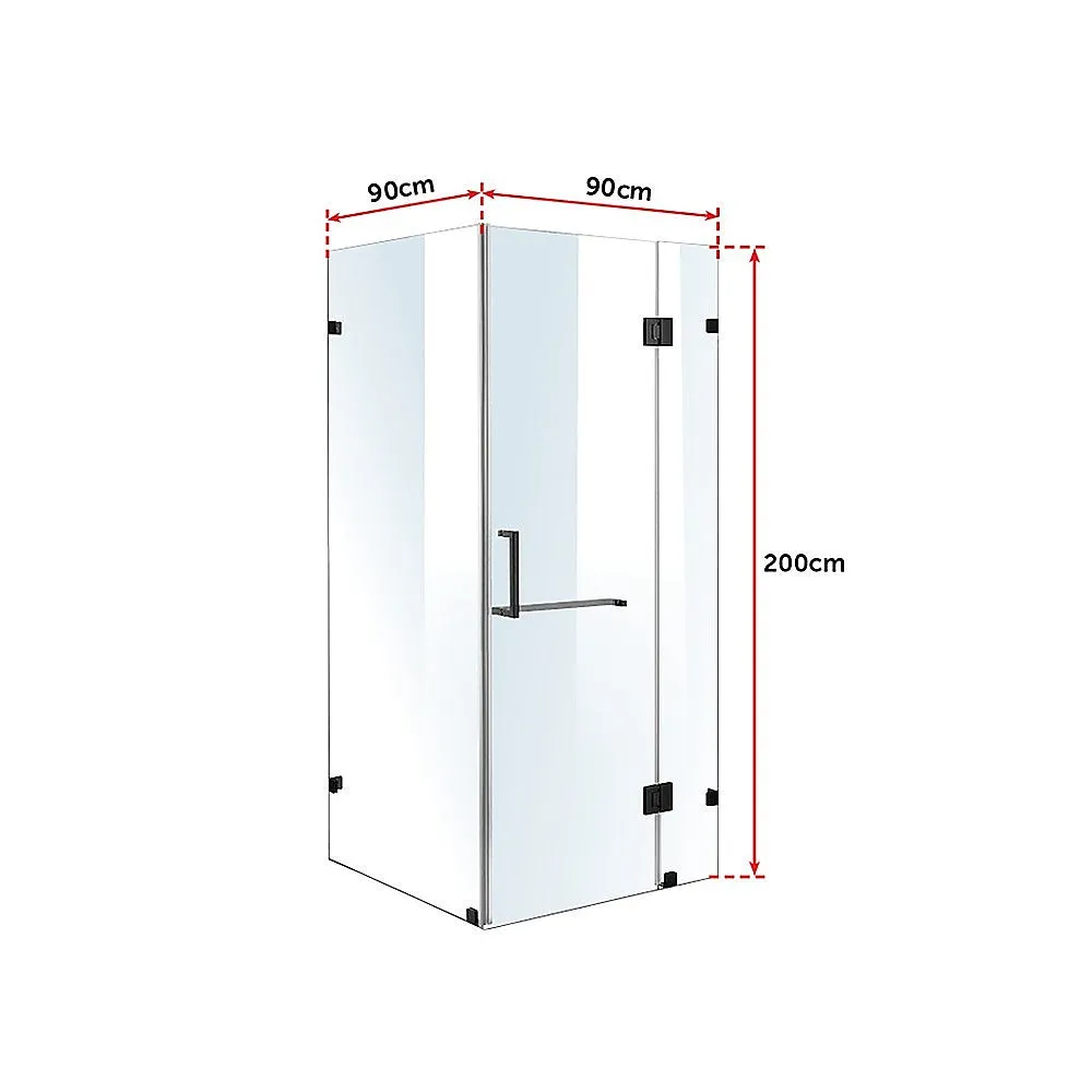 Frameless 10mm Safety Glass Shower Screen 900x900mm