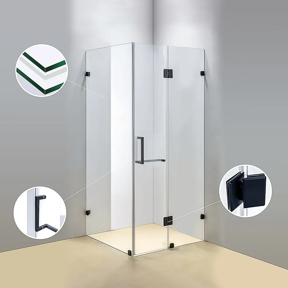 Frameless 10mm Safety Glass Shower Screen 900x900mm