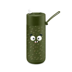 Frank Green Frankster Kids Ceramic Reusable Bottle with Flip Straw Lid 16oz / 475ml - Khaki Scout