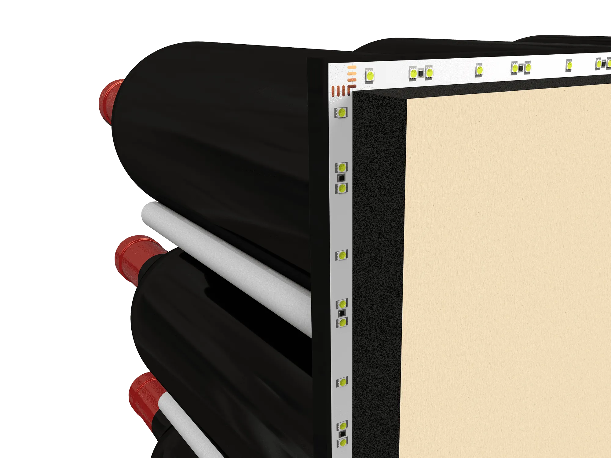 Fusion Wine Wall HZ Black Panel - 3FT Label-Out Wall Mounted Wine Rack (9-27 Bottles)
