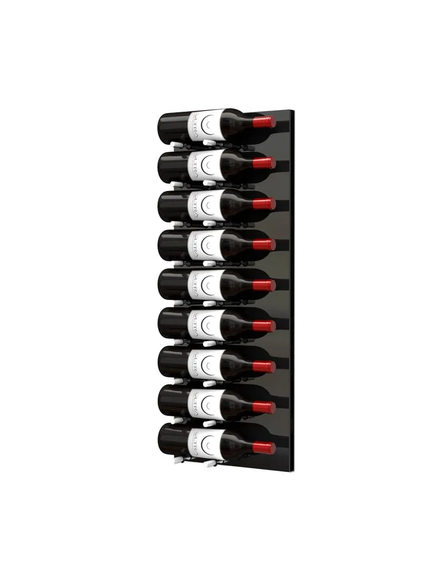 Fusion Wine Wall HZ Black Panel - 3FT Label-Out Wall Mounted Wine Rack (9-27 Bottles)