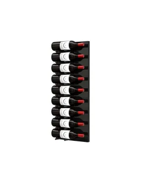 Fusion Wine Wall HZ Black Panel - 3FT Label-Out Wall Mounted Wine Rack (9-27 Bottles)