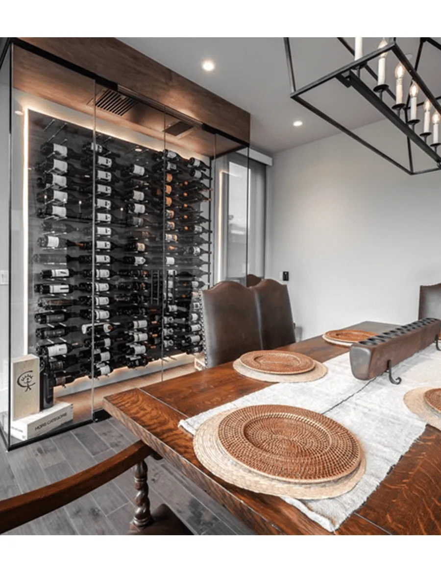 Fusion Wine Wall (Label Forward) - Dark Stain (3 Foot)