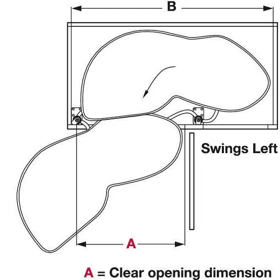 Hafele LeMans II Set for Blind Corner Cabinets