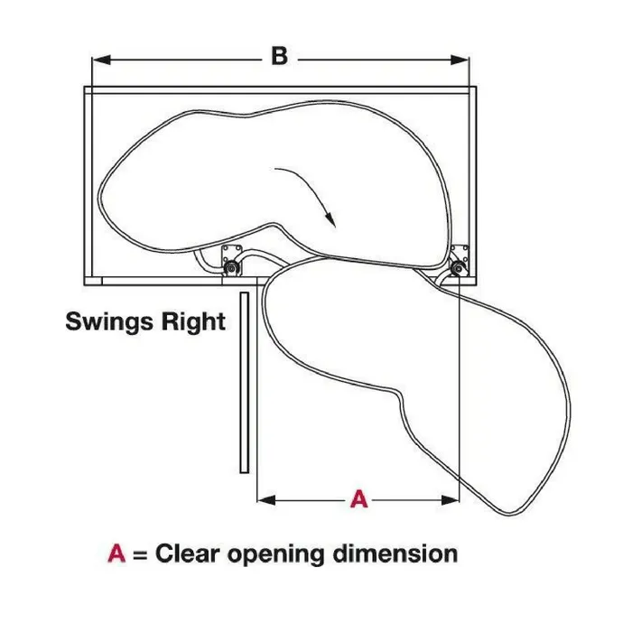Hafele LeMans II Set for Blind Corner Cabinets