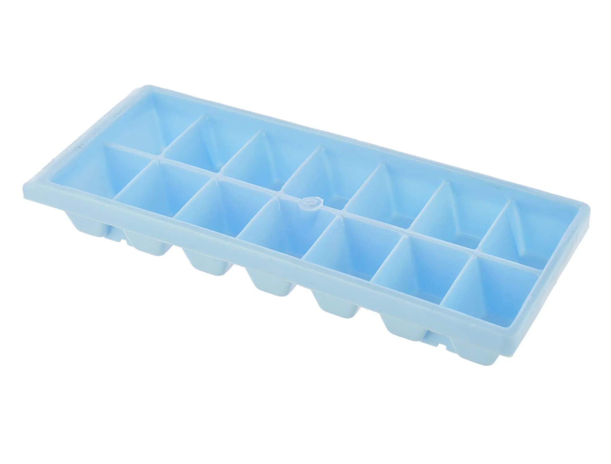 Heart Home Plastic Ice Cube Tray Set with 14 Section- Pack of 6 (Cream & Blue)-HS43HEARTH25785