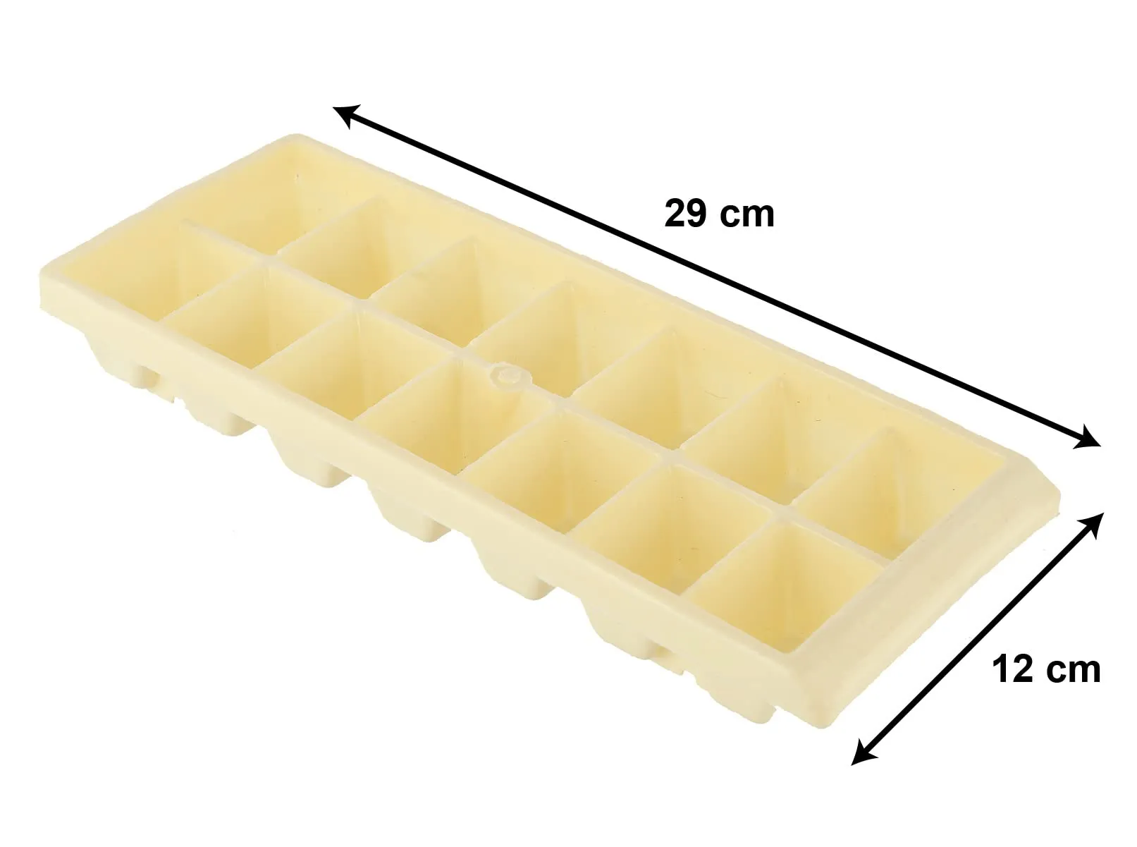 Heart Home Plastic Ice Cube Tray Set with 14 Section- Pack of 6 (Cream & Blue)-HS43HEARTH25785