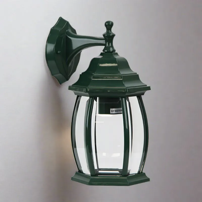 Highgate DOWN | Traditional Coach Wall Light in Green, Black or Primrose Cream