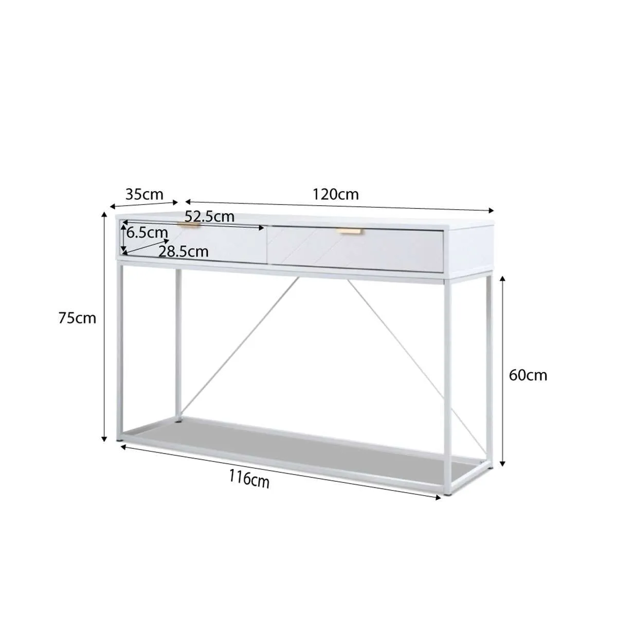 Inca Console Table - White