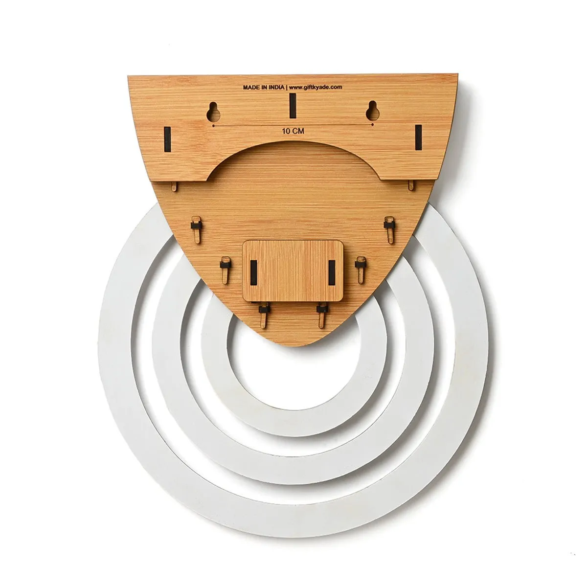 Infinite Circular Wall Calendar (Bamboo Theme) | Calendar With Clock & Diary Combo Available
