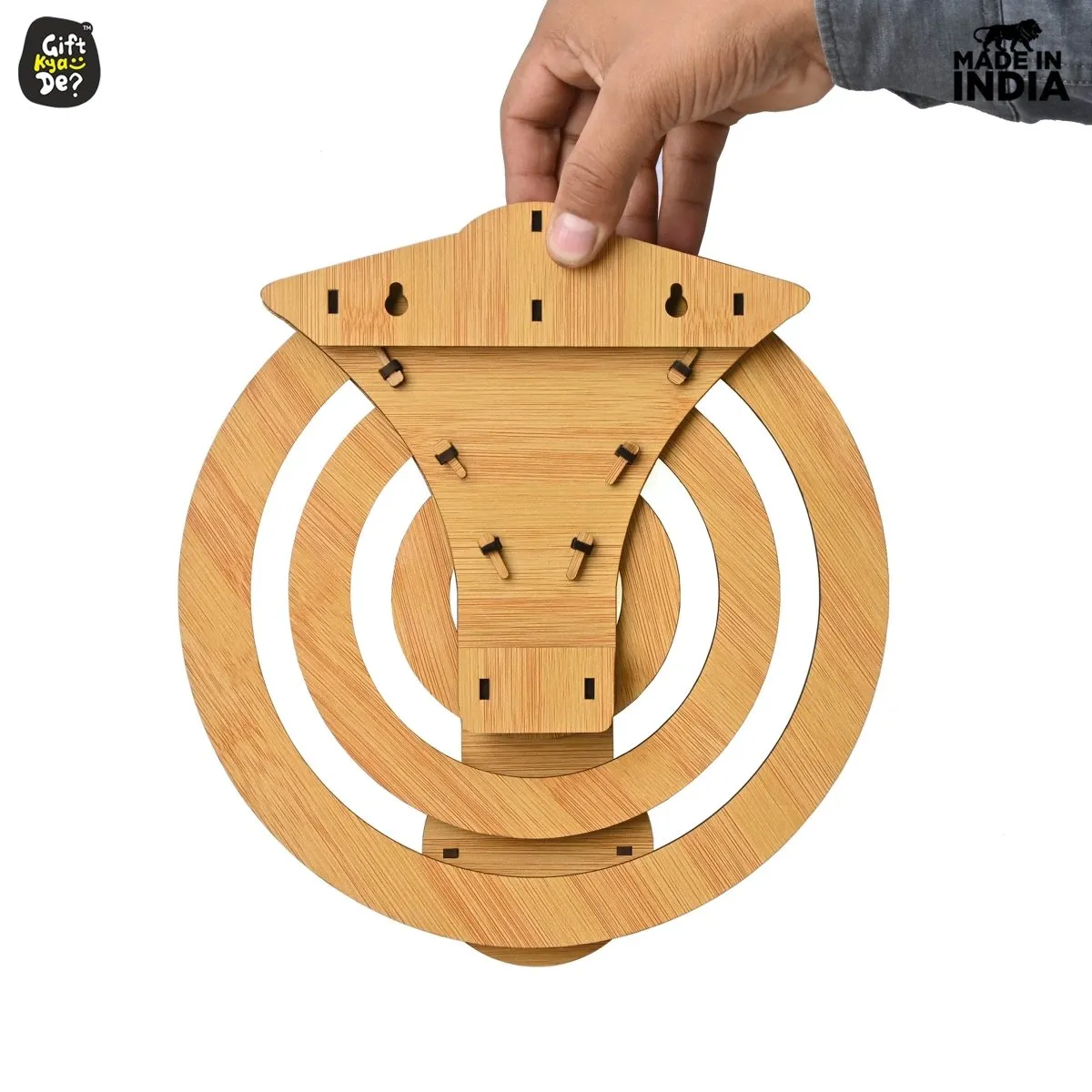 Infinite Circular Wall Calendar (Bamboo Theme) | Calendar With Clock & Diary Combo Available