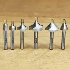 Infinity Tools 1/4" Shank 6-Pc. Brass Pilot Router Bit Set