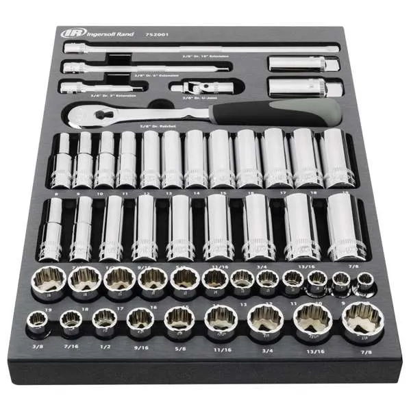 INGERSOLL RAND 49 Piece 3/8" Drive SAE/Metric Master Socket and Accessory Set