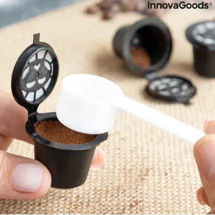 Innovagoods Reusable Coffee Capsules Recoff Set of 3 - Black | 819026