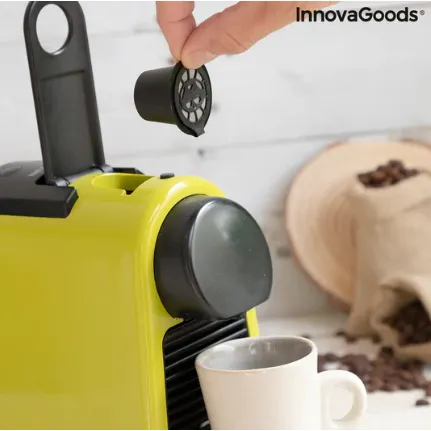 Innovagoods Reusable Coffee Capsules Recoff Set of 3 - Black | 819026