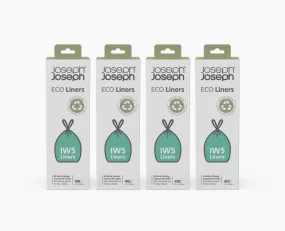 IW5 40L Grey Recycled Bin Liners - 4 pack