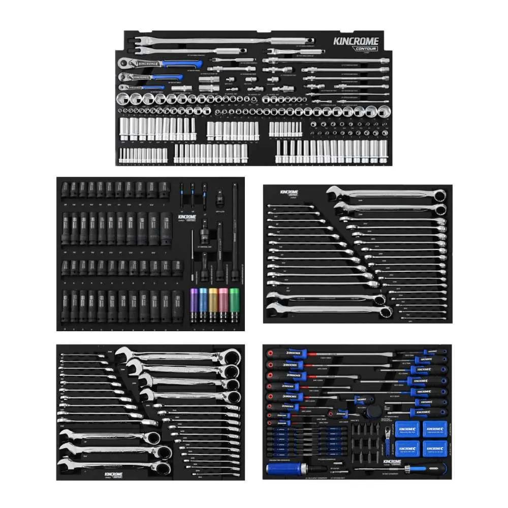 Kincrome K1960 641 Piece 42" 17 Drawer Blue CONTOUR Workshop Tool Kit