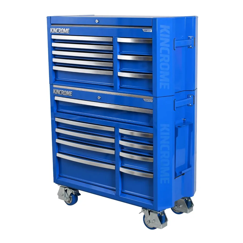 Kincrome K1961 734 Piece 42" 17 Drawer Blue CONTOUR Workshop Tool Kit