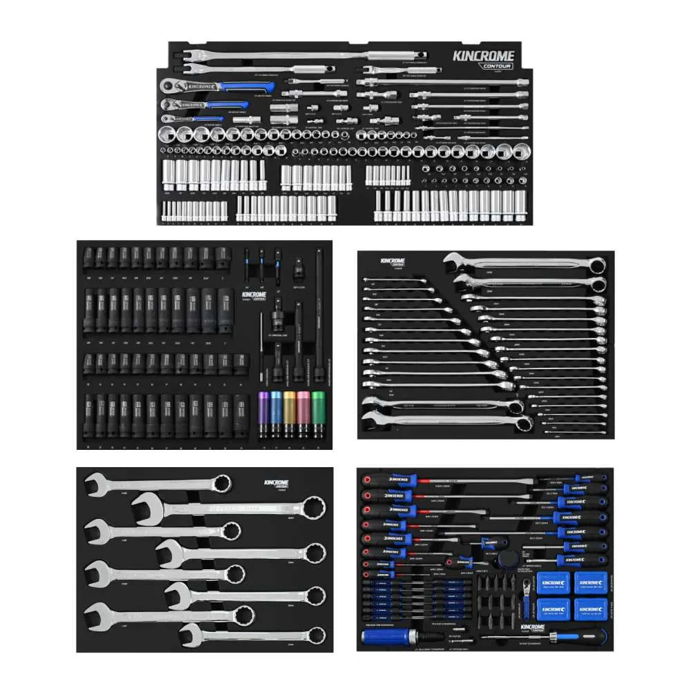 Kincrome K1961B 734 Piece 42" 17 Drawer Black CONTOUR Workshop Tool Kit