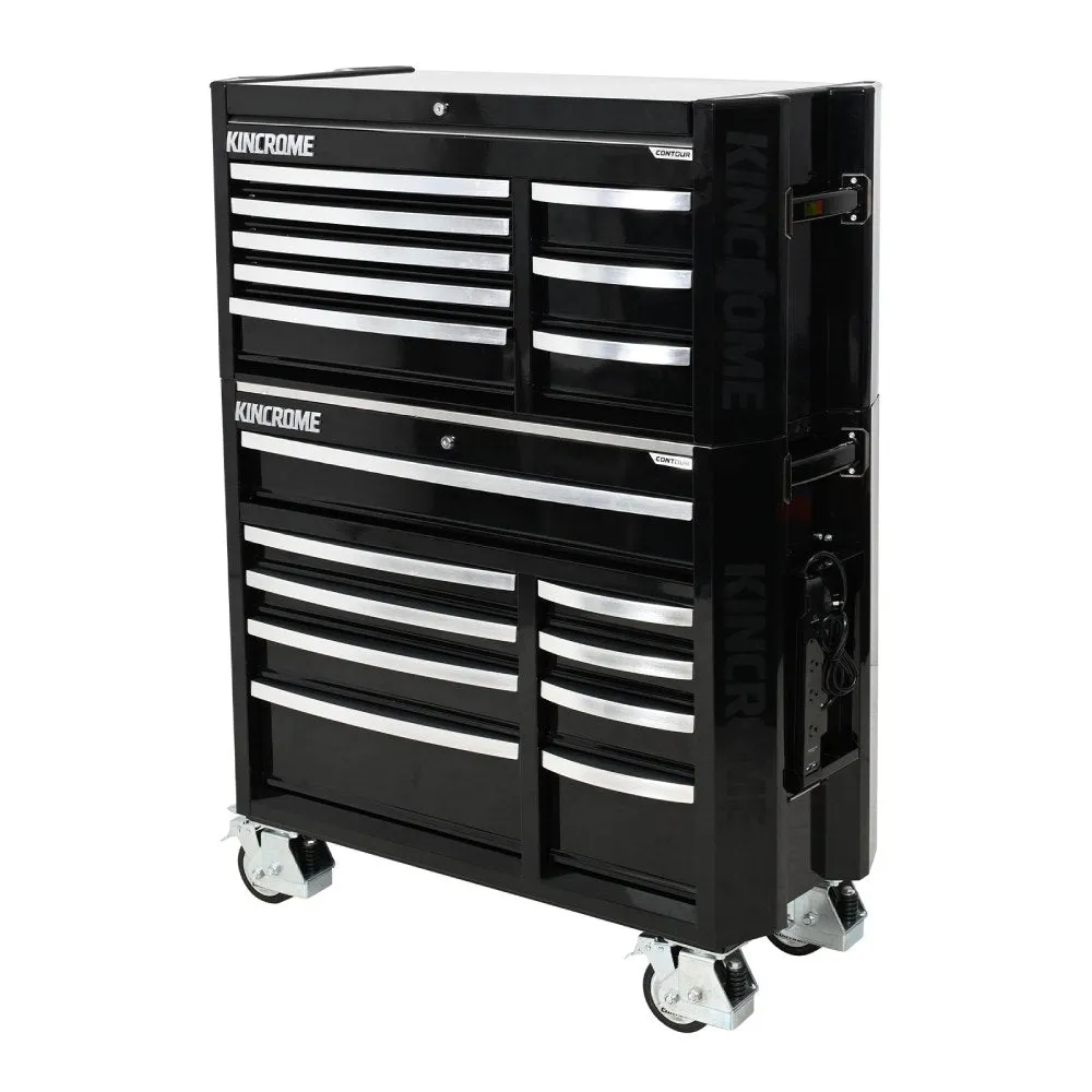 Kincrome K1961B 734 Piece 42" 17 Drawer Black CONTOUR Workshop Tool Kit