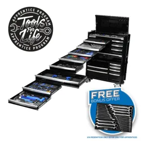Kincrome P1826B 595 Piece Metric & SAE 42" 17 Drawer Black CONTOUR Workshop Tool Kit