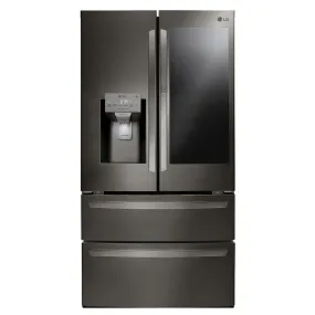 LG-InstaView Door in Door 27.8 Cu Ft 4Door French Door Refrigerator-PrintProof Black Stainless Steel
