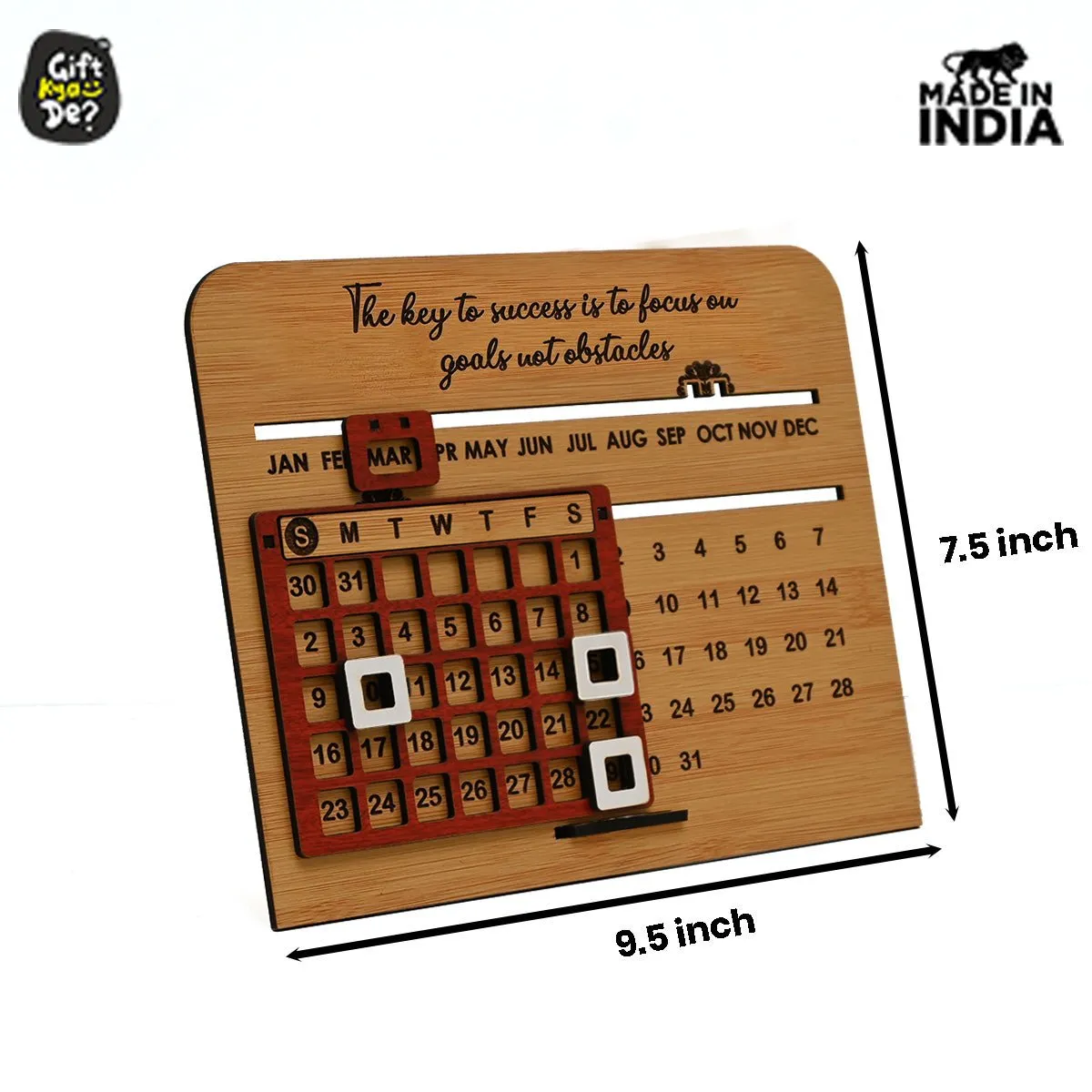 Lifetime Calendar & Good Luck Desk Organizer Combo | Office Table Decorative Items | Farewell Gift