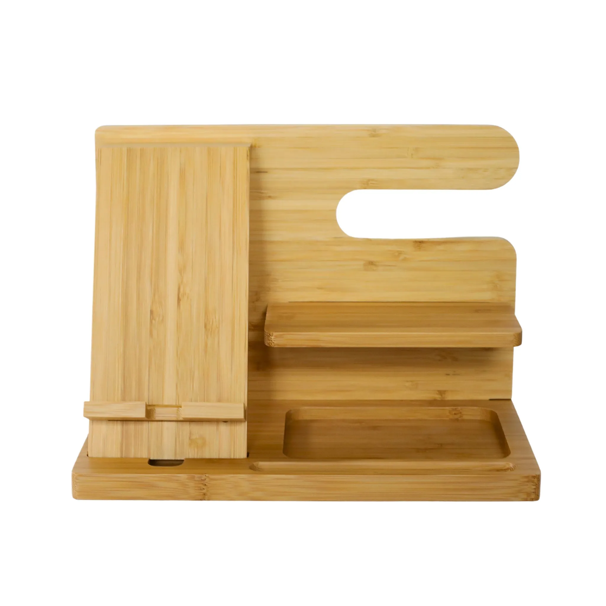 Light Wood Charging Shelf/Valet
