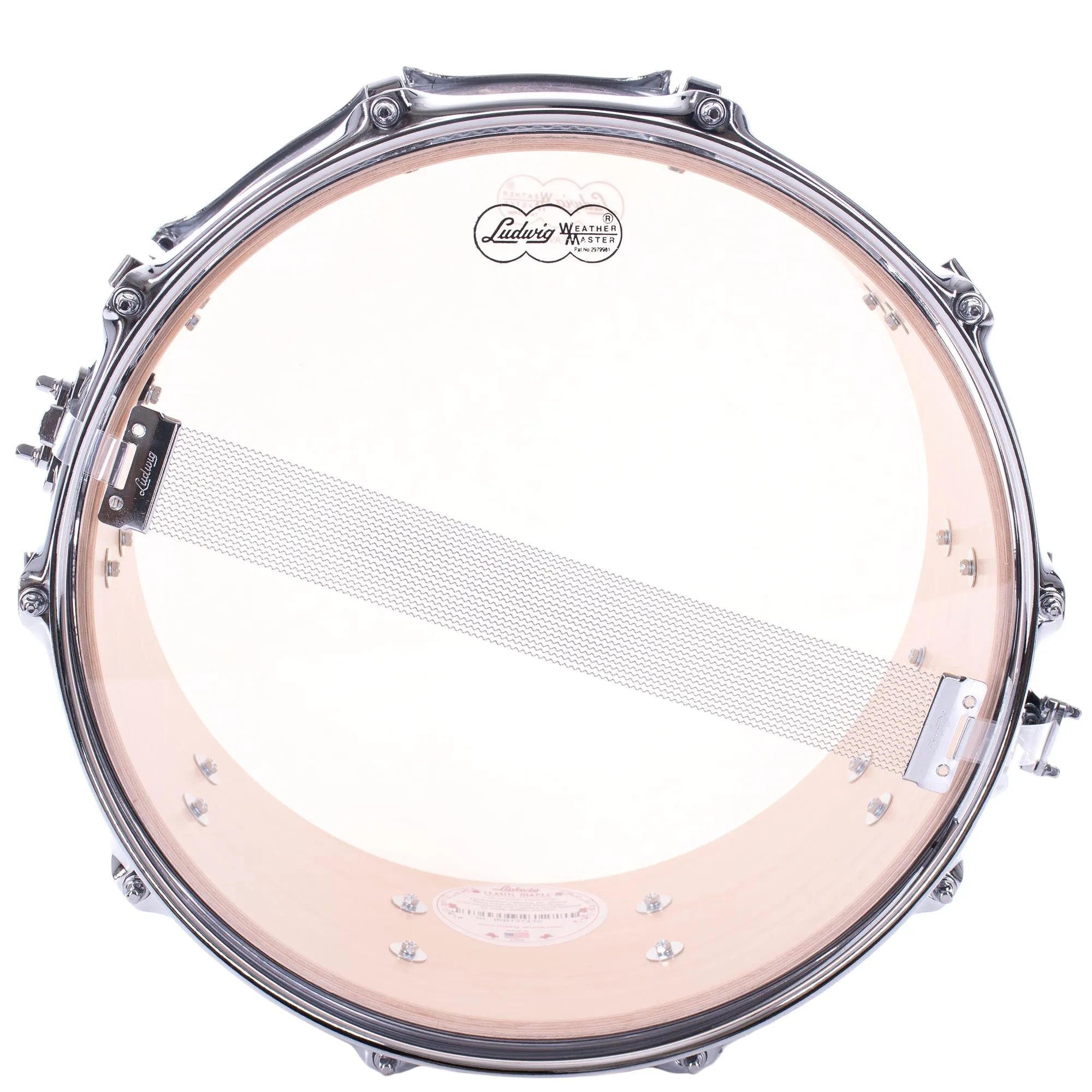 Ludwig 6.5x14" Classic Maple Snare Drum, Vintage Black Oyster