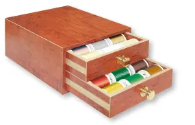 Madeira Cotona 50 Cotton Machine Quilting-Embroidery Thread | 30 x 1100 Yards | Mini 2-Drawer Treasure Chest | Assortment | 8117