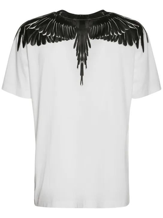 Marcelo Burlon County Of Milan   Icon wings print cotton jersey t-shirt 