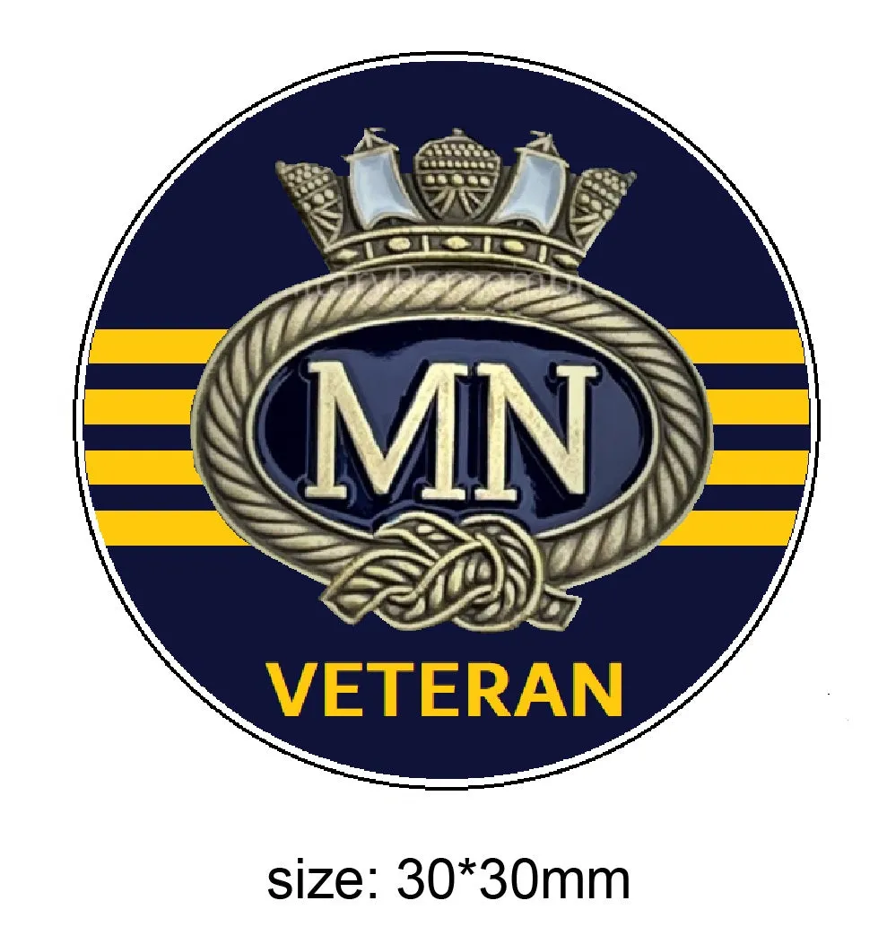 Merchant Navy MN Captain Veteran Lapel Pin