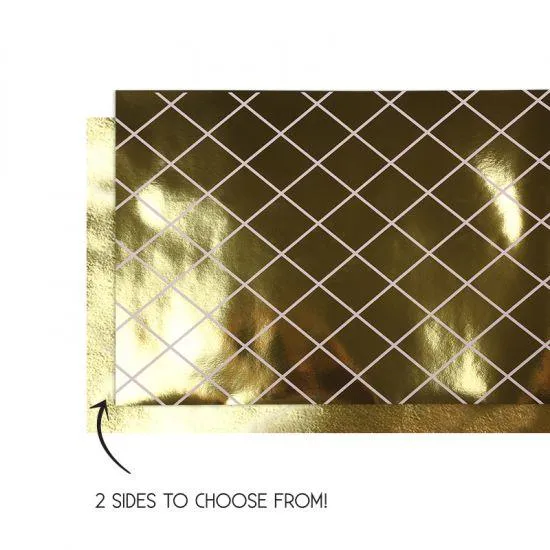 Metallic Gold Reversible Paper Table Runner