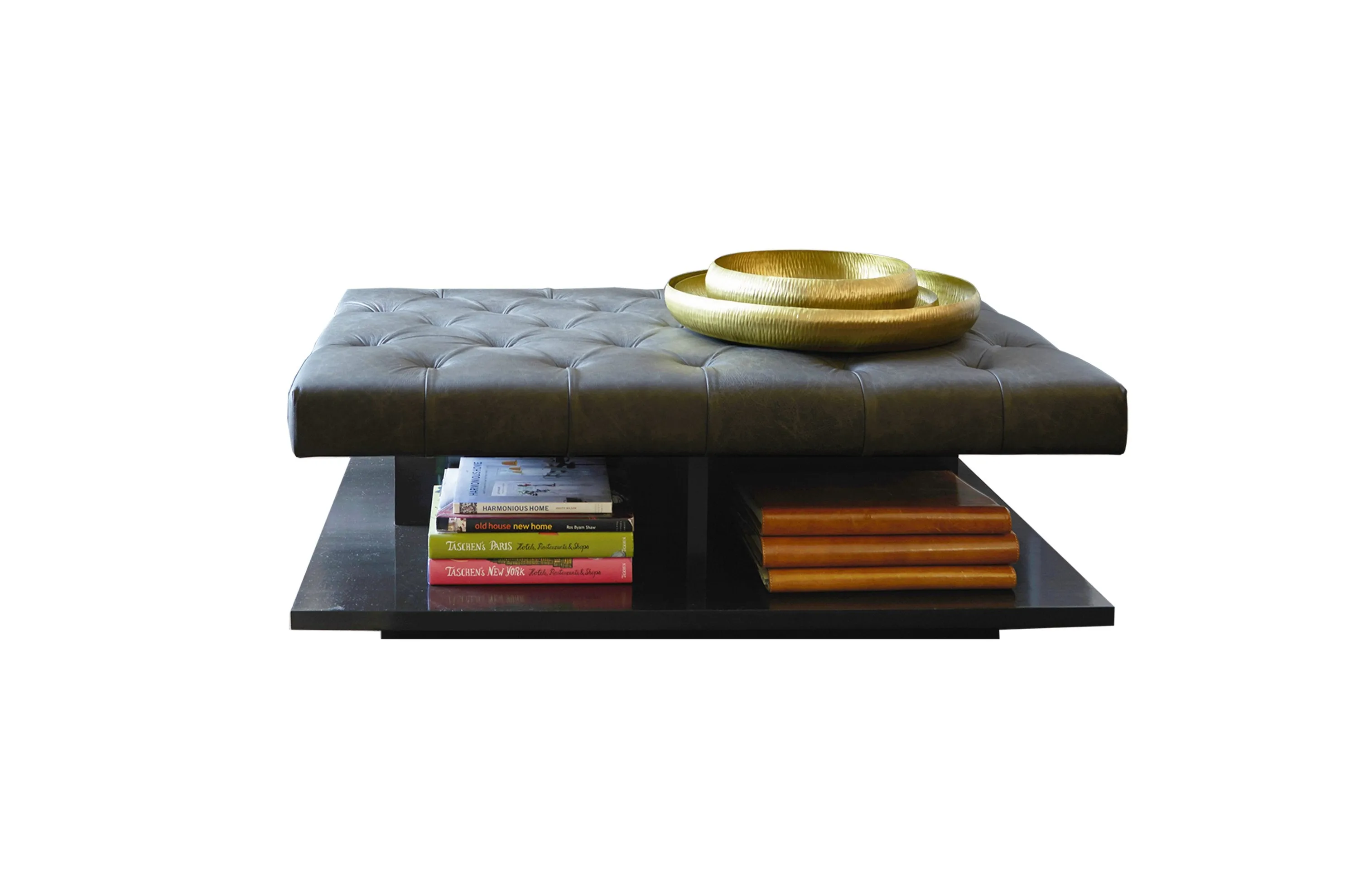 Metro 2 Tier Coffee Table in Shagreen or Upholstered