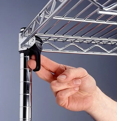 Metro 5AA317C 18" x 24" x 74" Chrome Wire Shelving Add-On with 5 Super Adjustable&trade; Wire Shelves