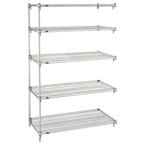 Metro 5AA317C 18" x 24" x 74" Chrome Wire Shelving Add-On with 5 Super Adjustable&trade; Wire Shelves