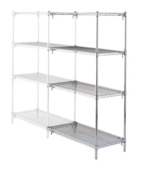 Metro 5AA317C 18" x 24" x 74" Chrome Wire Shelving Add-On with 5 Super Adjustable&trade; Wire Shelves